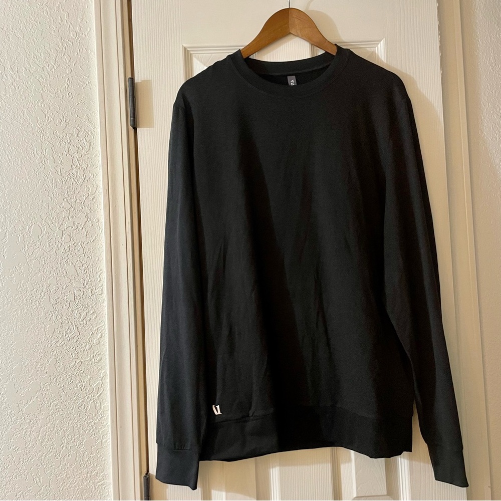 VUORI Ponto Performance Crew Black Long Sleeve Men’s Size XL